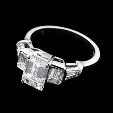 Sasha Primak platinum and diamond engagement ring with .82ctw of full-cut side diamonds. Ready to accentuate any size and shape center stone you desire.