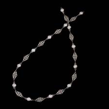 platinum and diamond filigree necklace set with 1.33ctw in diamonds and 18
