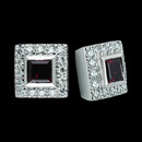 Spark Earring 01MM2: Princess cut ruby earrings from Spark, set in 18k gold with .27ct of diamonds. Spark Earring 01MM2 jewelry