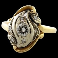 Estate Jewelry 14k yellow gold ladies diamond ring