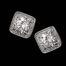 These square platinum and diamond Alex Soldier stud earrings are destined to be classic keepsakes. The pair features 104 diamonds with a total weight of .53 ctw. Center stones not available. Also available in 18k white gold fr $2,860.00.