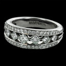 Platinum Naked Diamonds� ladies wedding band set from Peter Storm, with seven graduated perfectly cut princess cut diamonds, set point to point, finished by two sparkling rows of round diamonds.