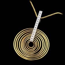 18kt yellow gold rings from Sakamoto with diamond bar.