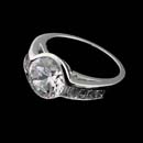 A ladies platinum and diamond Gumuchian engagement ring, set with .75ct. of baguette diamond sides. The center diamond is not included.  This ring needs a 1 1/2ct minimum center diamond.