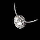 This classy and beautiful Alex Soldier platinum pendant features .21ctw in diamonds and a round center diamond. Also available in 18k white gold.