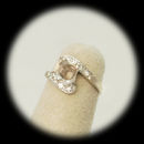 Item 049EJ1 - A 1950's circa platinum diamond semi mount. The ring is set with 6 single cut diamonds weighing .12ct. The ring is a size 2 3/4 and needs a 1.0ct center diamond.