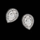 These beautiful platinum tear drop Alex Soldier earrings shine with 108 diamonds at .54ctw. Center diamond not included. Also available in 18k white gold for  $3,410.00.