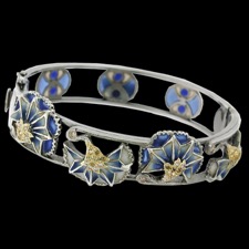 Nouveau Collection blue enamel diamond bracelet