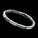 Honora Bracelet 04Z4: By Honora the 18kt white gold diamond and emerald bracelet is set with 2.65ctw in diamonds and 2.65ctw in emeralds. Honora Bracelet 04Z4 jewelry