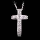 Honora Necklace 05Z3: Honora 18kt white gold and diamond pave cross necklace set with .58cts in diamonds. Two sizes to choose from. Honora Necklace 05Z3 jewelry