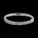 Shown in platinum and perfect as a wedding band to accompany the 04ZZ1, or as an elegantly understated solo band. This Sholdt ring's total diamond weight is .17ct and is 2mm wide.