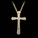Honora Necklace 06Z3: Honora 18kt yellow gold and diamond cross pendant set with .28ctw in stones. Honora Necklace 06Z3 jewelry