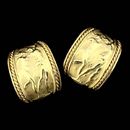 SeidenGang 18kt. green gold classic collection earrings measuring 20mmx25mm.