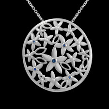 Metalsmiths Sterling Sterling silver Metalsmith pendant with sapphires