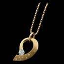 Steven Kretchmer 18kt. Gold Comet design necklace. Note cost is for mounting only. The addition of the center stone is extra. Pendant priced out for .76-1.0ct. diamond.