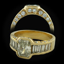 Item 098PO1 - A 18kt gold Gumuchian 'Captiva diamond ring.  The ring is set with 1.62ct of VS F-G round and baguette diamonds.  The center diamond is a approximately 1.65ctvery good SI2 minimum J color at the lowest well cut stone.  Non certified. This is a steal at this price.