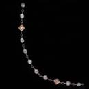 A handmade pink and white diamond 16" necklace.  These can be made in a variety of price ranges.  This piece is set with 2.75ct of diamonds. Call for price and availability.