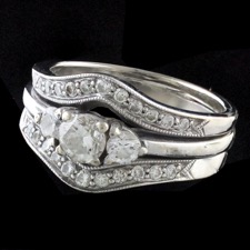 Estate Jewelry diamond wedding set