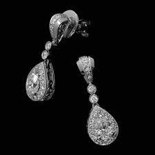 These beautiful and brilliant platinum and diamond earrings from Beaudry shine with .75ctw in pear-shaped diamonds and .33ctw in round brilliants. Call for price and availability.