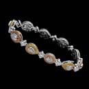 This beautiful Michael Beaudry bracelet shines with unique fancy pink, lily, and yellow diamonds. Call for price and availability.