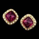 SeidenGang 18kt. green gold and diamond earrings set with 12mm pink tourmaline and accented with 1.28ctw in diamonds.
