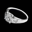 Michael Bondanza's ladies platinum jumbo Madison  engagement ring with .35ct of side diamonds. Center diamond not included.