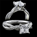 A beautiful 18 karat white gold princess cut diamond engagement ring by Harout R. The ring features a 1.00 carats diamond center. This ring is also available in princess cut diamonds from 0.75 carats and up. The additional diamonds weigh 0.22 carats in total. The ring measures 4.5mm in maximum width. The ring is also available in platinum. The pricing does not include the center diamond in pricing