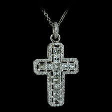 Michael B. Diamond cross necklace