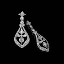 Beautiful and elegant Beverley K 18k white gold drop earrings, featuring .29ctw in diamonds.