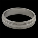 This classic gents platinum wedding band is 5mm wide and is a size 10.