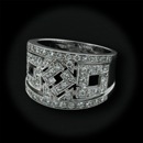 Item 120CO1 - A gorgeous 18kt white gold ring by Chimento holds .64 cts of diamonds and a size of 6.5 with a width of 13mm.