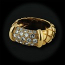 Item 124CO1 - This is a nice 18kt yellow gold ring set with 1.0 ctw of diamonds. The piece is 9mm thick and is a size 6.
