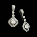A beautiful set of platinum diamond Beaudry earrings.  The pair are set with.63ct of asscher cut and .32ct of pave set diamonds. Call for price and availability.