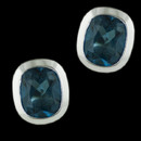 Add a splash of color to any ensemble with these sterling and London blue topaz post back earrings from Bastian Inverun. 8.7mm wide 10.1mm in length. 3.5ct of intensely colored topaz.