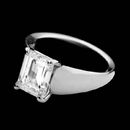 Platinum jumbo emerald cut Madison engagement ring from Michael Bondanza.  Great for larger center diamonds.  Center diamond not included.