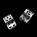 Kieselstein-Cord Earring 12E2: Sterling silver world peace huggie style earrings designed by Kieselstein-Cord. Kieselstein-Cord Earring 12E2 jewelry
