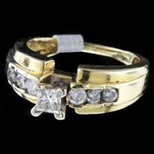 Estate Jewelry 14k gold princess cut diamond ring