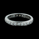 This beautiful platinum eternity band has 26 round diamonds with a total carat weight of 0.60.  The diamonds are VS F-G ideal cuts.  Beautiful pave work.