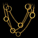 Gurhan Necklace 132GG3: This amazing necklace from Gurhan features 50" inches of 24kt yellow gold chain and hand made O-shaped links. Gurhan Necklace 132GG3 jewelry