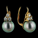 The beauty of the South Seas is seen in these Black Tahitian Pearl earrings.  The pearls measure 10mm each and the total diamond weight is .52ct.  