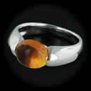 Item 146CO1 - This is a nice 18kt white gold citrine Craig Drake ring. The size is 7.75 and the band is 3mm thick.