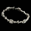 A gorgeous handmade platinum bracelet by Michael Beaudry.  This piece is set with 5.47ctw of cushion shaped diamonds, .93ctw of Lily diamonds, and 1.04ctw of rounds.  Bracelet is 7 inches. Call for price and availability.