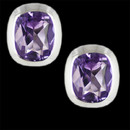 Add a splash of color to any ensemble with these sterling and amethyst post back earrings from Bastian Inverun. 8.7mm wide 10.1mm in length. 3.5ct of purple amethyst.
