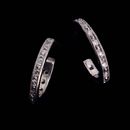 From Cathy Carmendy these enticing and luxurious platinum and diamond hoop earrings are set with .26ct total weight in high quality diamonds. A perfect set of everyday earrings. 