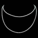 Exclusive from the Pearlman's Collection, this double strand 18kt white gold necklace blazes with 19.50cts. in diamonds.