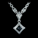 Scott Kay Sterling Necklace 14U3: Ladies sterling silver diamond/onyx necklace with 25 signature chain and toggle, from Scott Kay Sterling. Scott Kay Sterling Necklace 14U3 jewelry