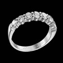 Memoire petite prong 7 stone wedding ring. This is the finest shared prong ring made. This platinum piece is set with 1.0ct of diamonds SI1 G ideal cut diamonds. The ring is 3.0mm in width. This ring is available in 18kt gold with total diamond weights of .50, .75, 1.0, 1.25 and up to 4.0ct. 