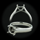 Item 157PO1 - An elegant platinum solitaire setting from Vatche's X prong collection. The ring is in excellent condition and is made to  accommodate a stone from 1.20ct - 1.30ct. Size 5 3/4. 