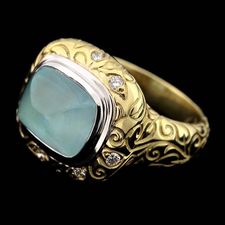 SeidenGang 18kt. green gold and Chalcedony ring