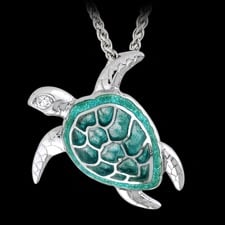 Nicole Barr silver turtle necklace